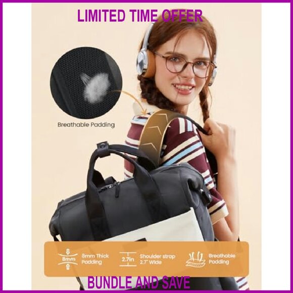 17.3 Inch Laptop Backpack Waterproof Travel Work School Bookbag - Picture 6 of 7